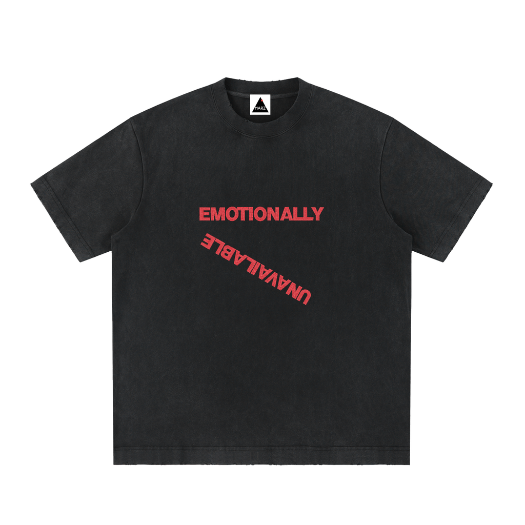 EmotionallyUnavailable Heavyweight Vintage Washed Frayed T-Shirt