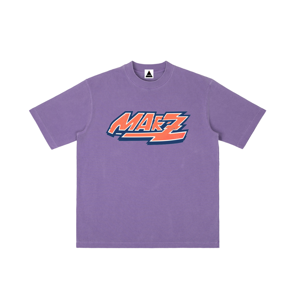 MARZ Retro Vintage Wash Drop Shoulder T-shirt