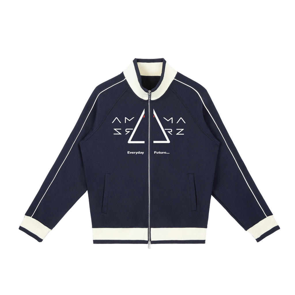'Future Reflection' MARZ Color Block Raglan Sleeve Zip Track Jacket