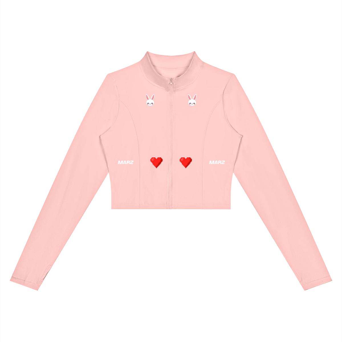 MARZ Blossom Bunny Women’s Crop Yoga Sports Jacket