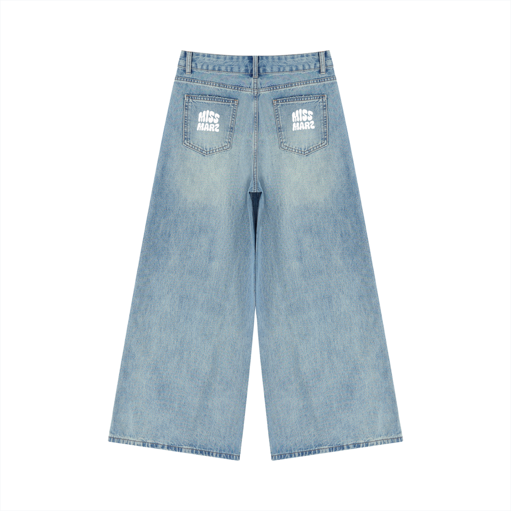Women’s Vintage Wash Wide Leg Jeans