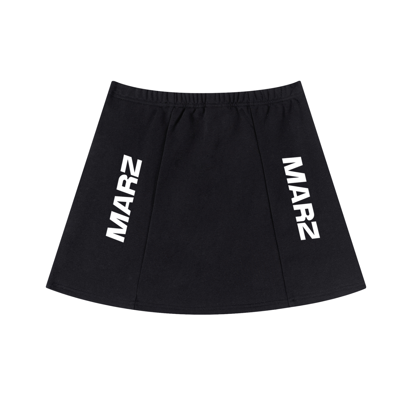 MARZ Contrast Side Stripe Slit Skirt