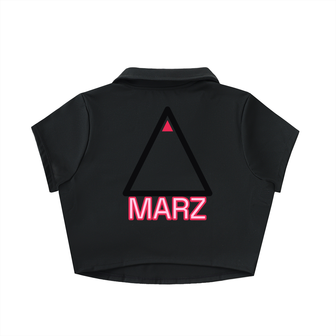 Pink Pixel Camo V-Neck Lapel Crop Top