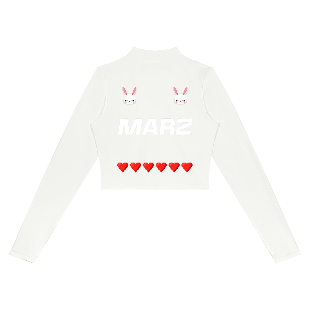 MARZ Blossom Bunny Women’s Crop Yoga Sports Jacket
