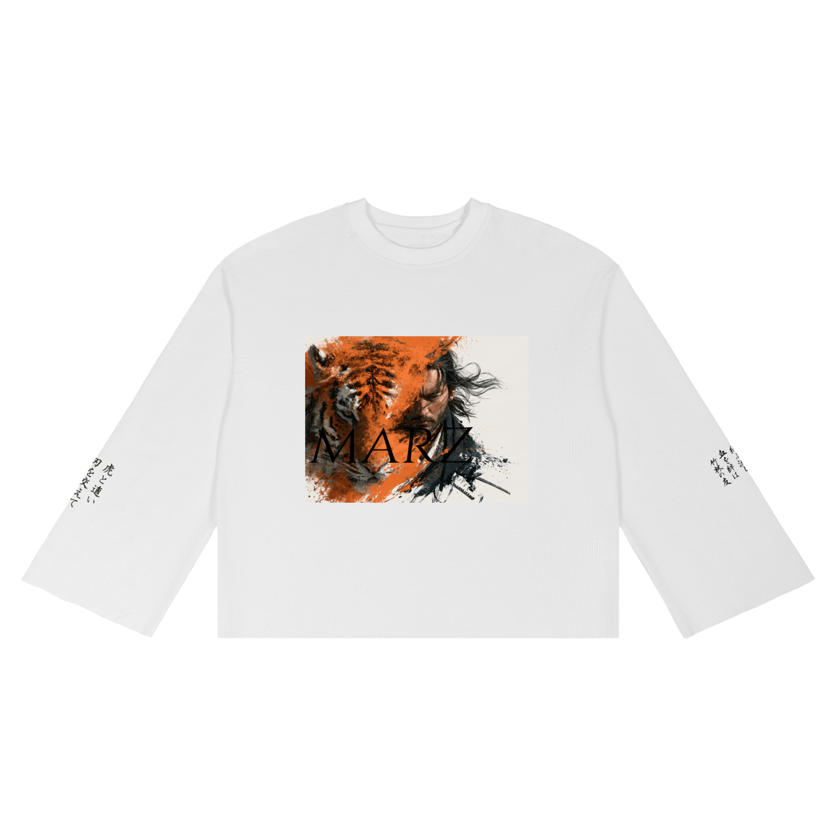 MARZ Tomo ni Naru Unisex Waffle Raw Edge T-Shirt