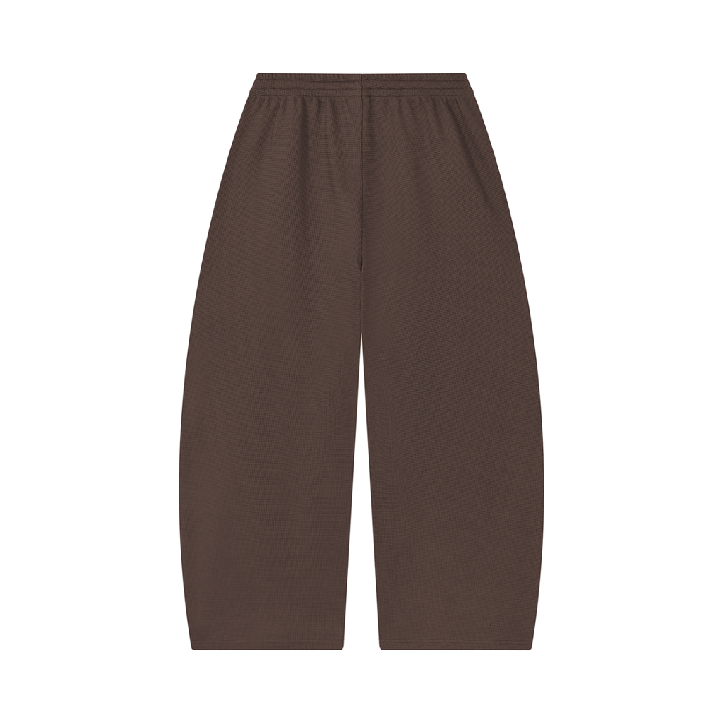EMOUNA Unisex Waffle Barrel Leg Pants