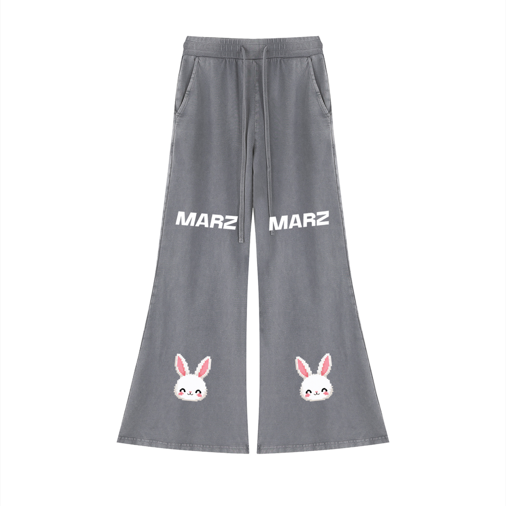 MARZ Blossom Bunny Women’s Vintage Wash Crop Sweatshirt