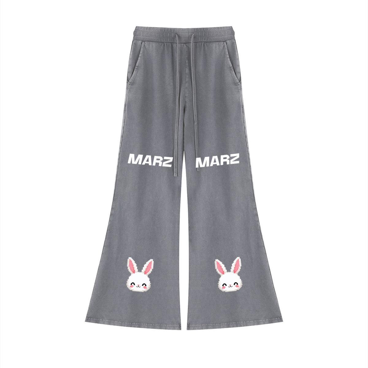 MARZ Blossom Bunny Women’s Vintage Wash Crop Sweatshirt