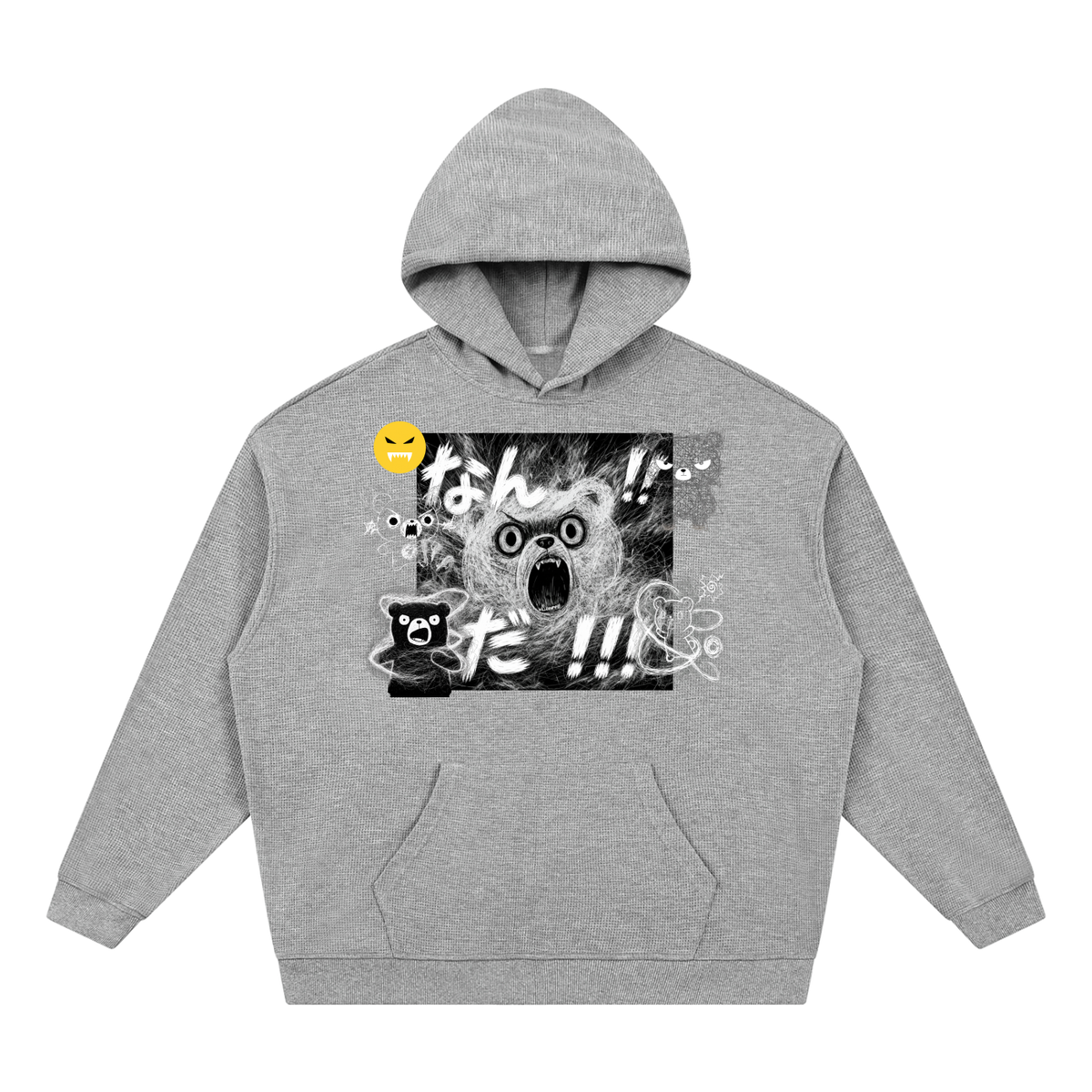EMOUNA Kuma-chi Darake Unisex Waffle Hoodie