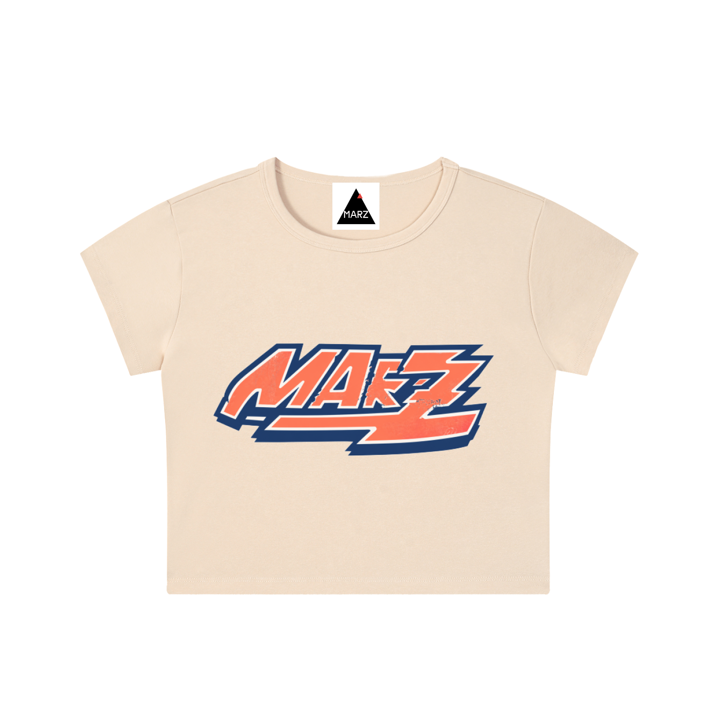 MARZ Retro Snow Washed Crop Top (W)