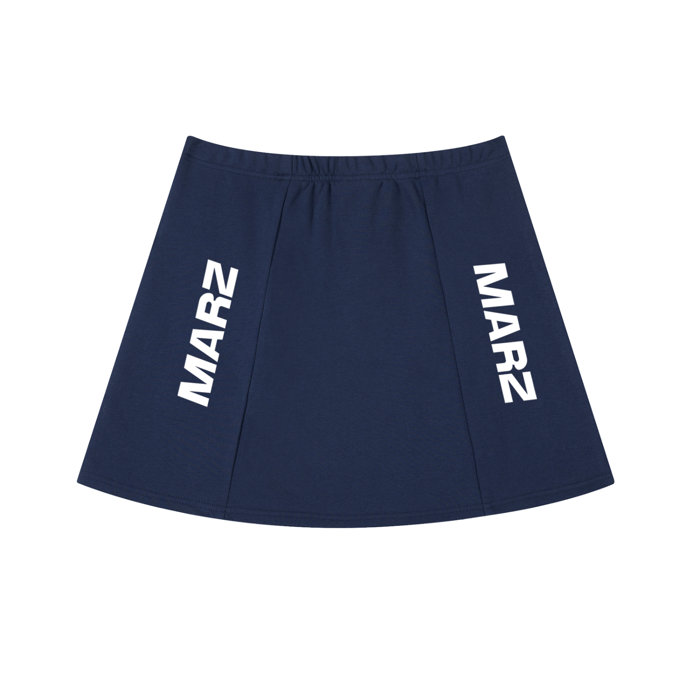 MARZ Contrast Side Stripe Slit Skirt