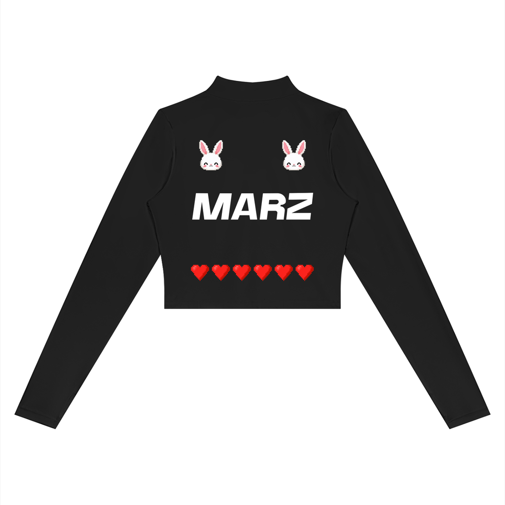 MARZ Blossom Bunny Women’s Crop Yoga Sports Jacket