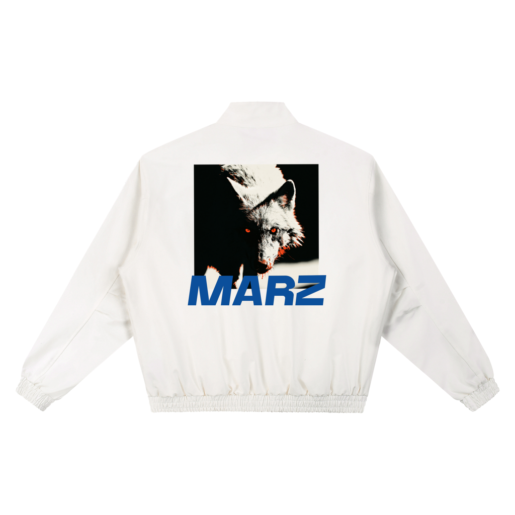 MARZ Lone Wolf Stand Collar Bomber Jacket