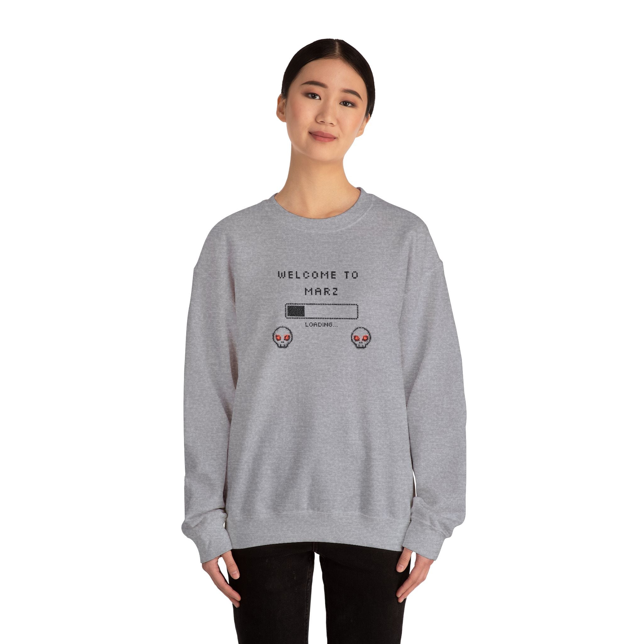 Welcome to Mars Crewneck Sweatshirt, Cozy Unisex Sweater, Fun Graphic Sweatshirt, Casual Wear, Perfect Gift for Space Lovers