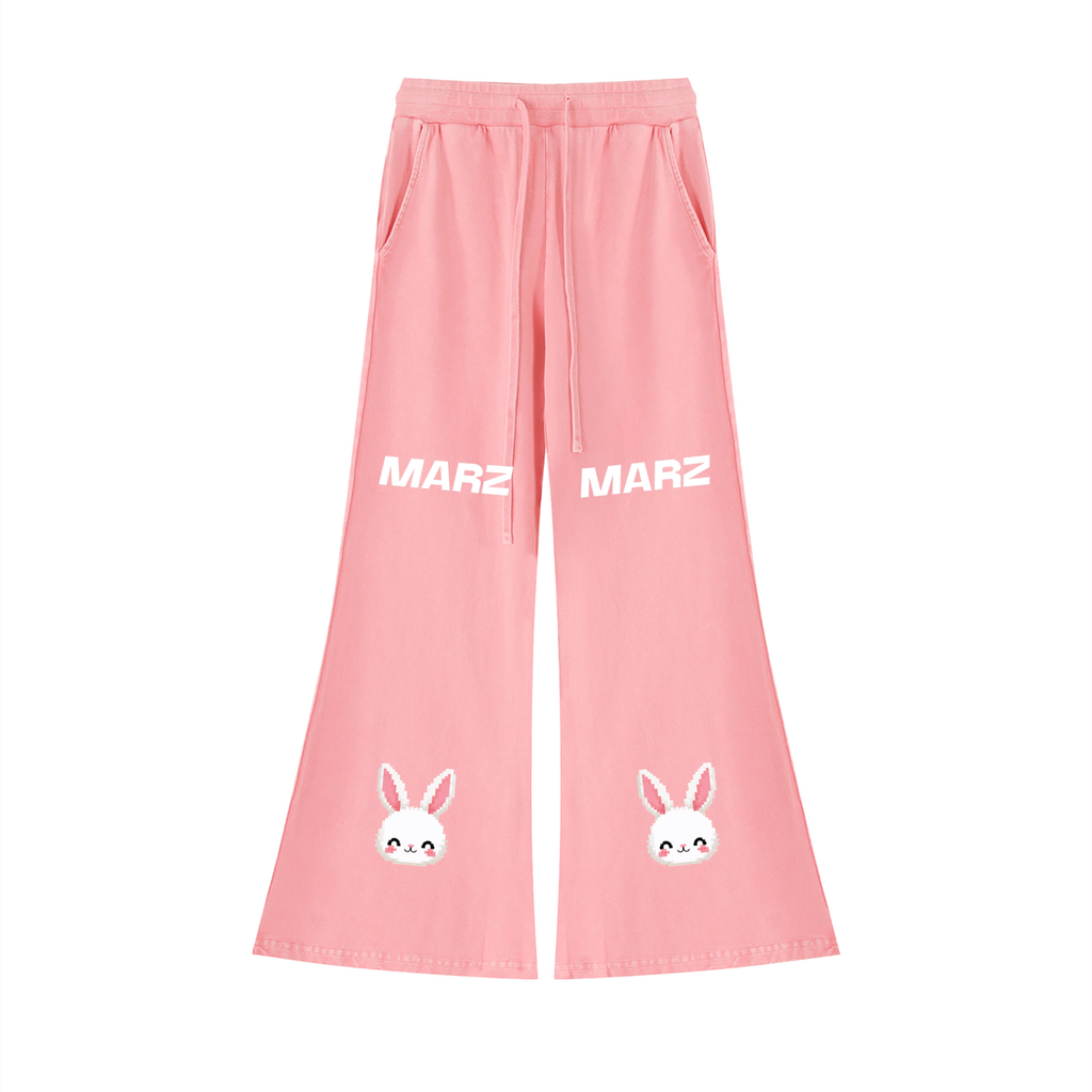 MARZ Blossom Bunny Women’s Vintage Wash Crop Sweatshirt