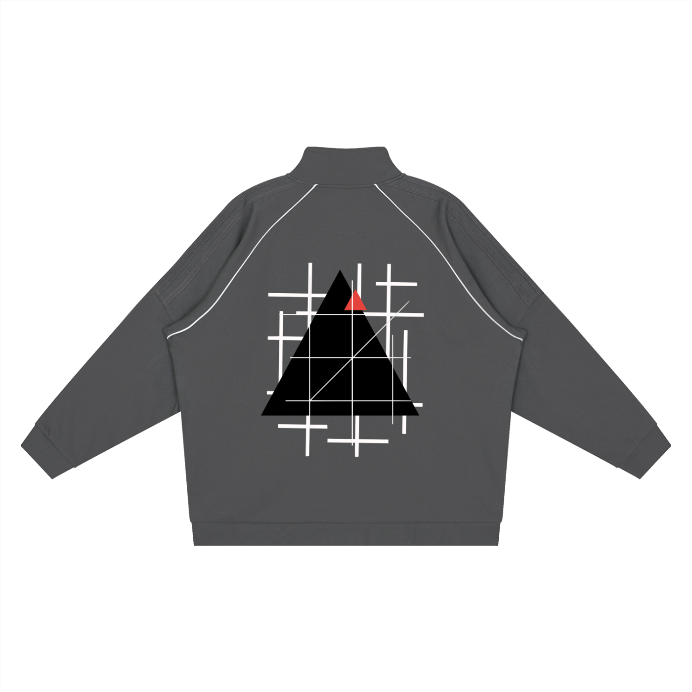 Reflection Striped Raglan Sleeve  Jacket