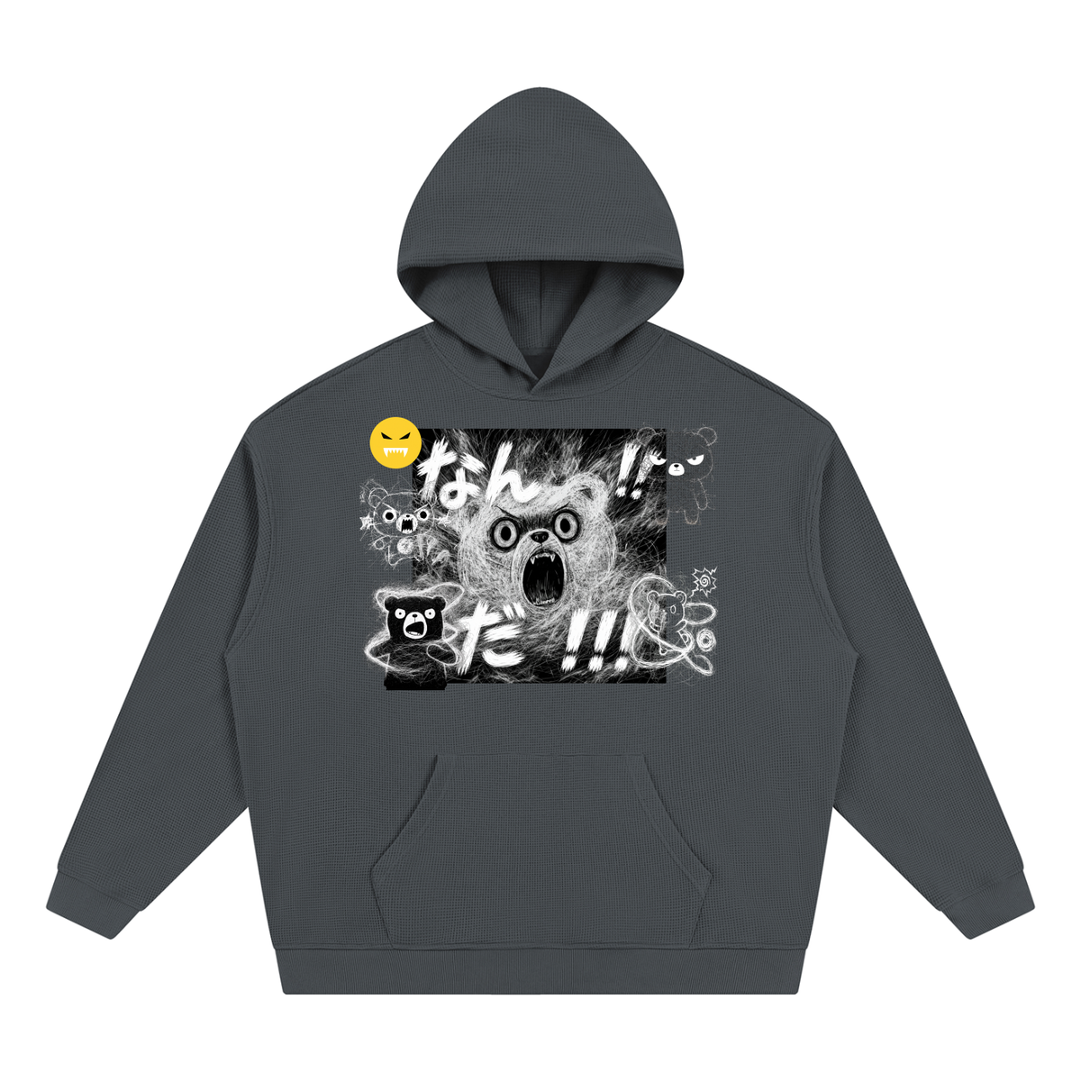 EMOUNA Kuma-chi Darake Unisex Waffle Hoodie