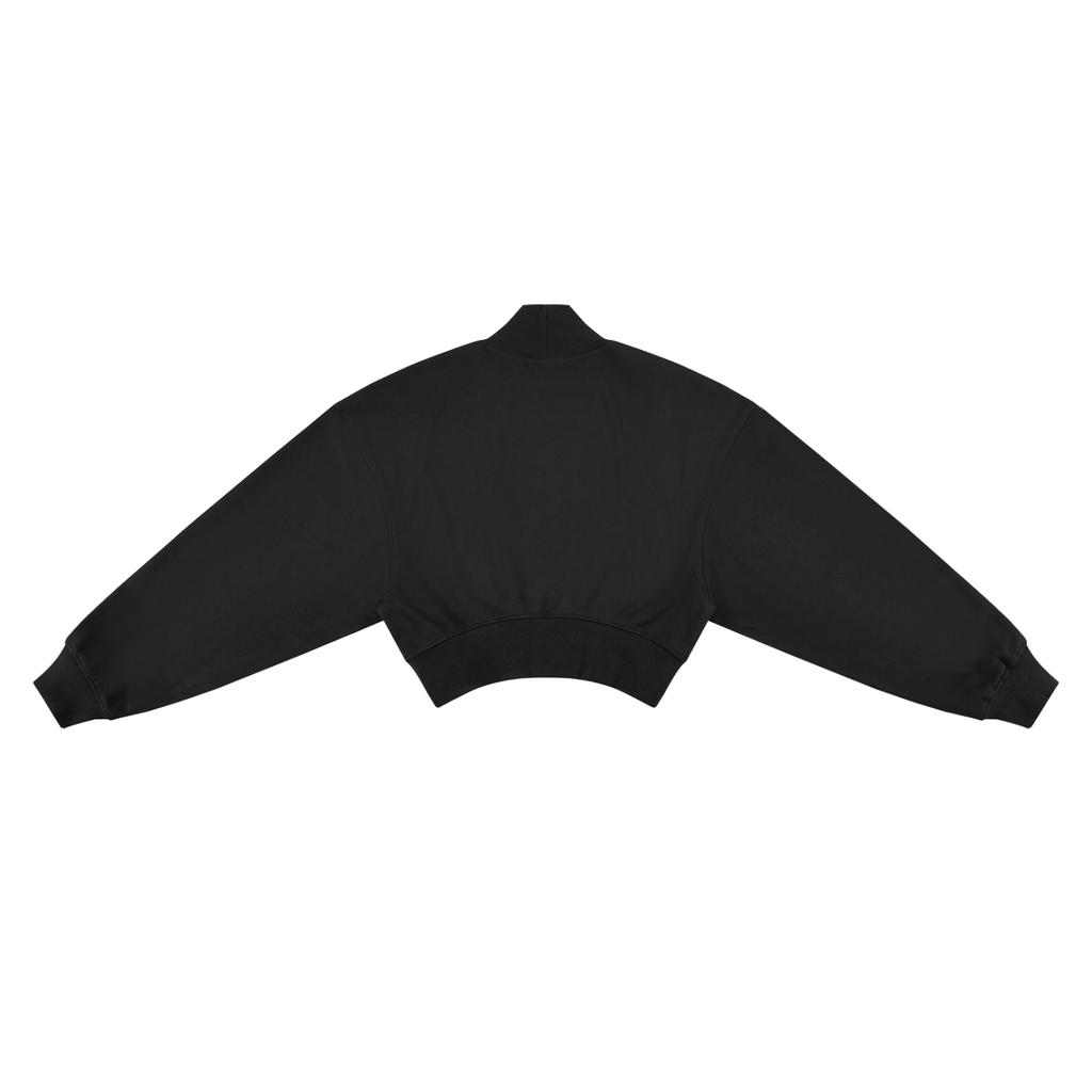 MARZ Women's Crop Mock Neck Sweatshirt