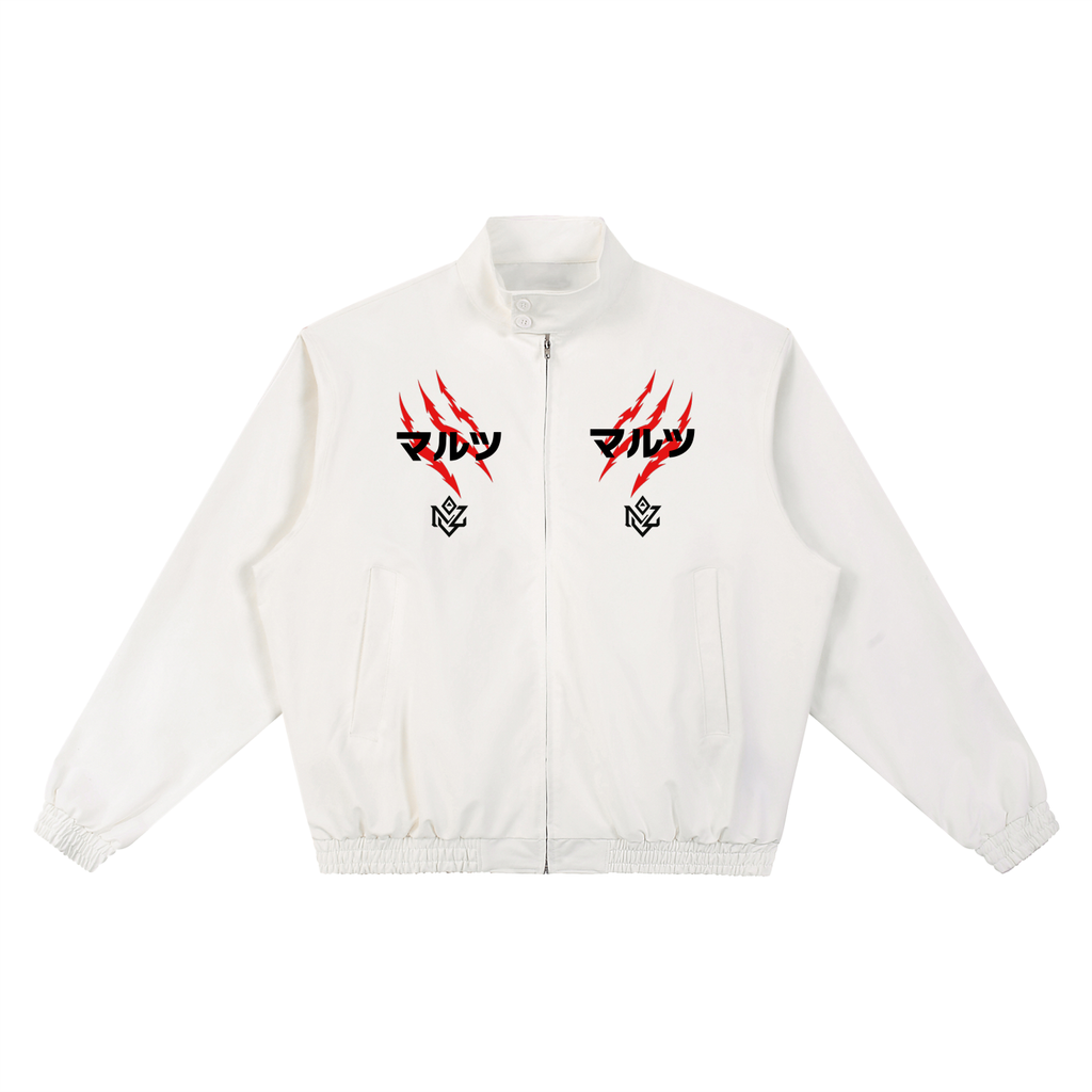 MARZ Lone Wolf Stand Collar Bomber Jacket