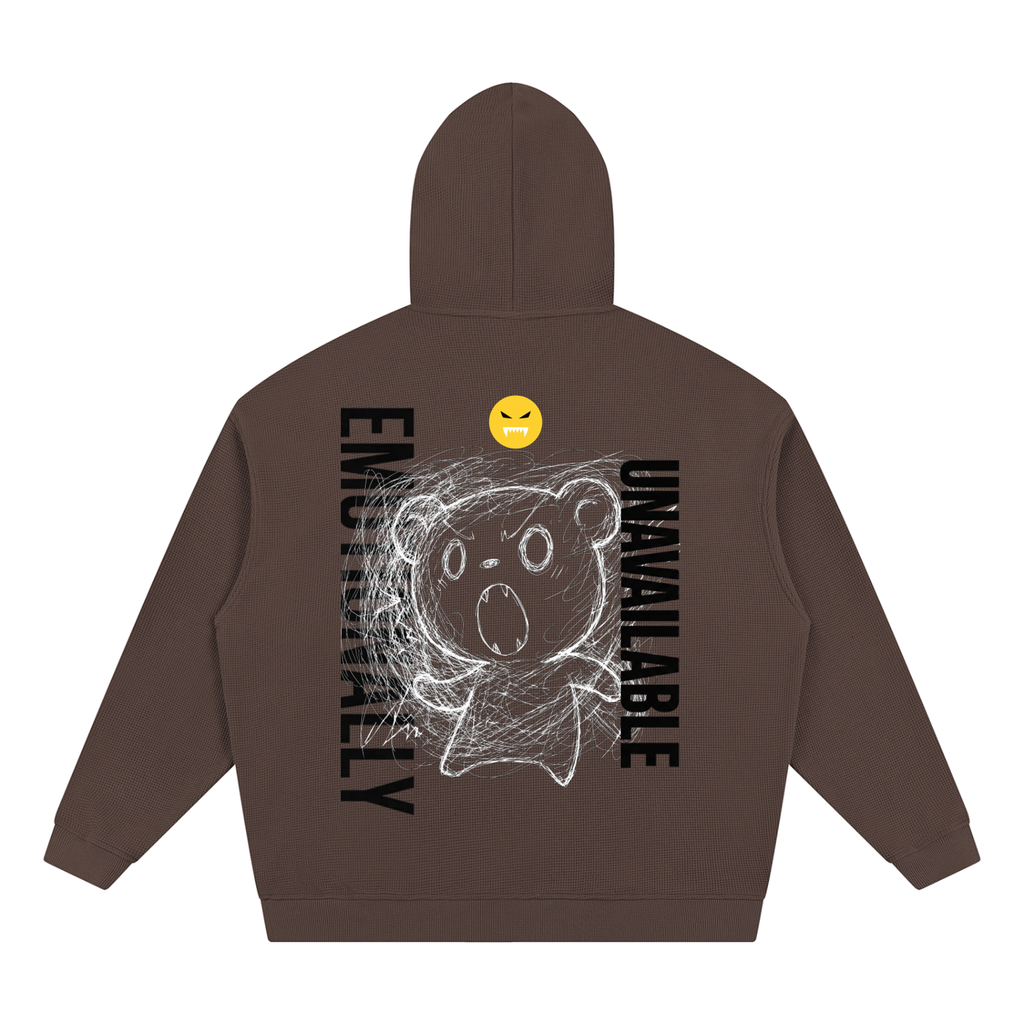 EMOUNA Kuma-chi Darake Unisex Waffle Hoodie