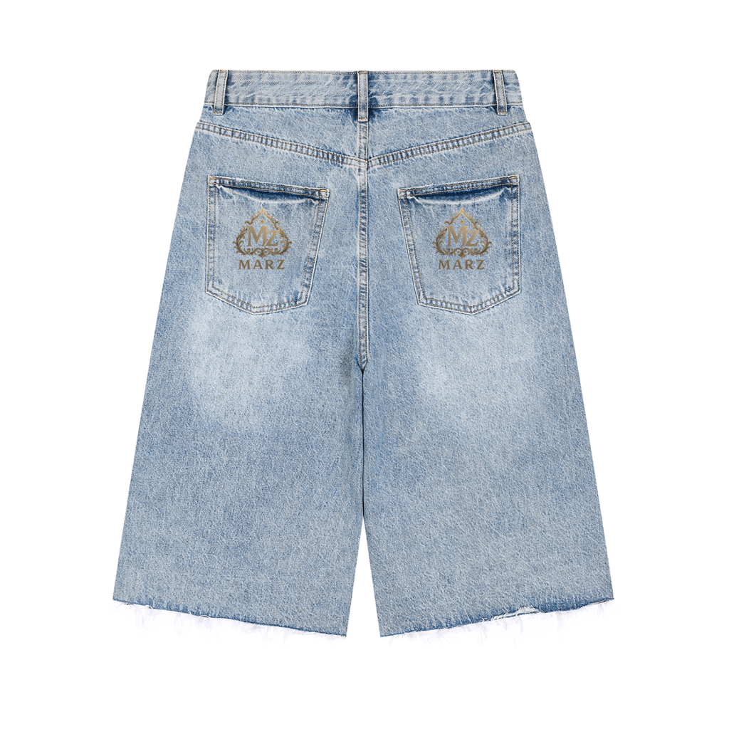 MARZ Hidden Garden Men’s Vintage Wide Leg Denim Shorts