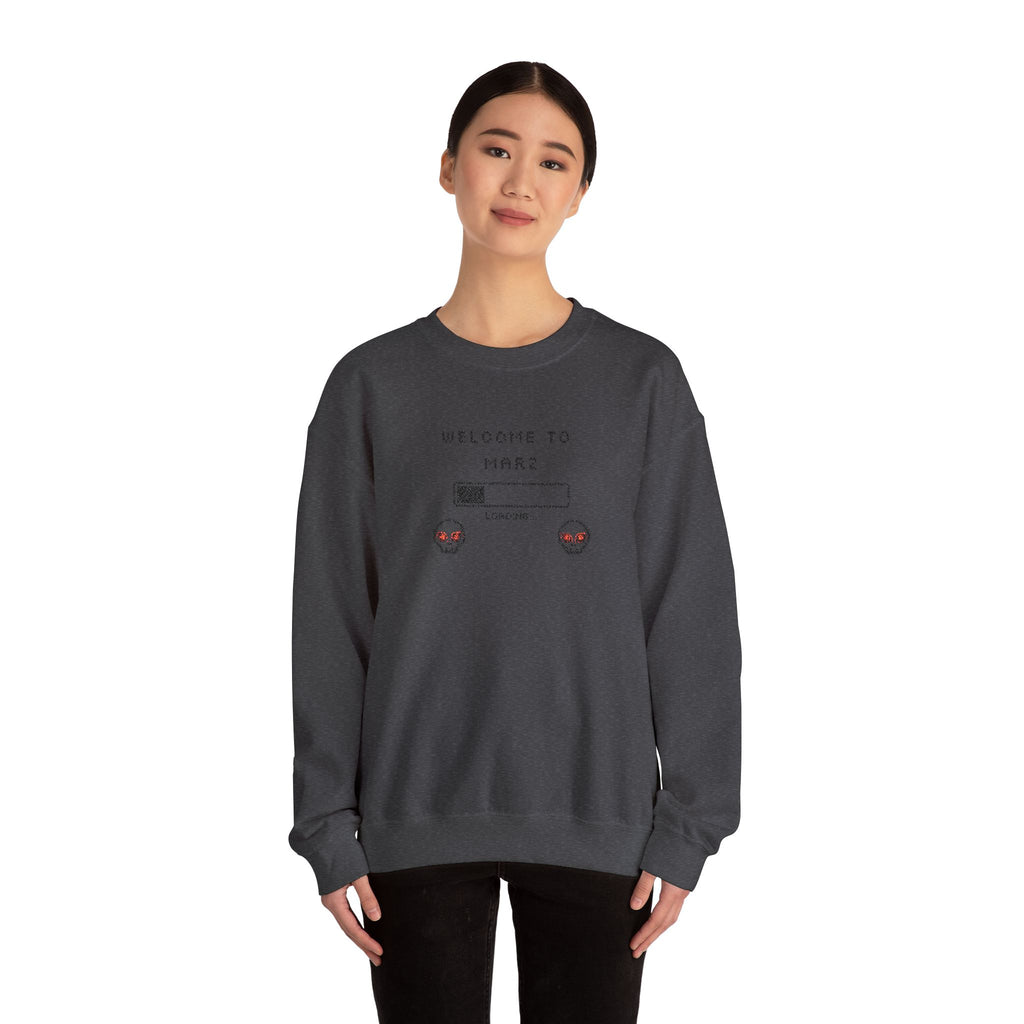 Welcome to Mars Crewneck Sweatshirt, Cozy Unisex Sweater, Fun Graphic Sweatshirt, Casual Wear, Perfect Gift for Space Lovers