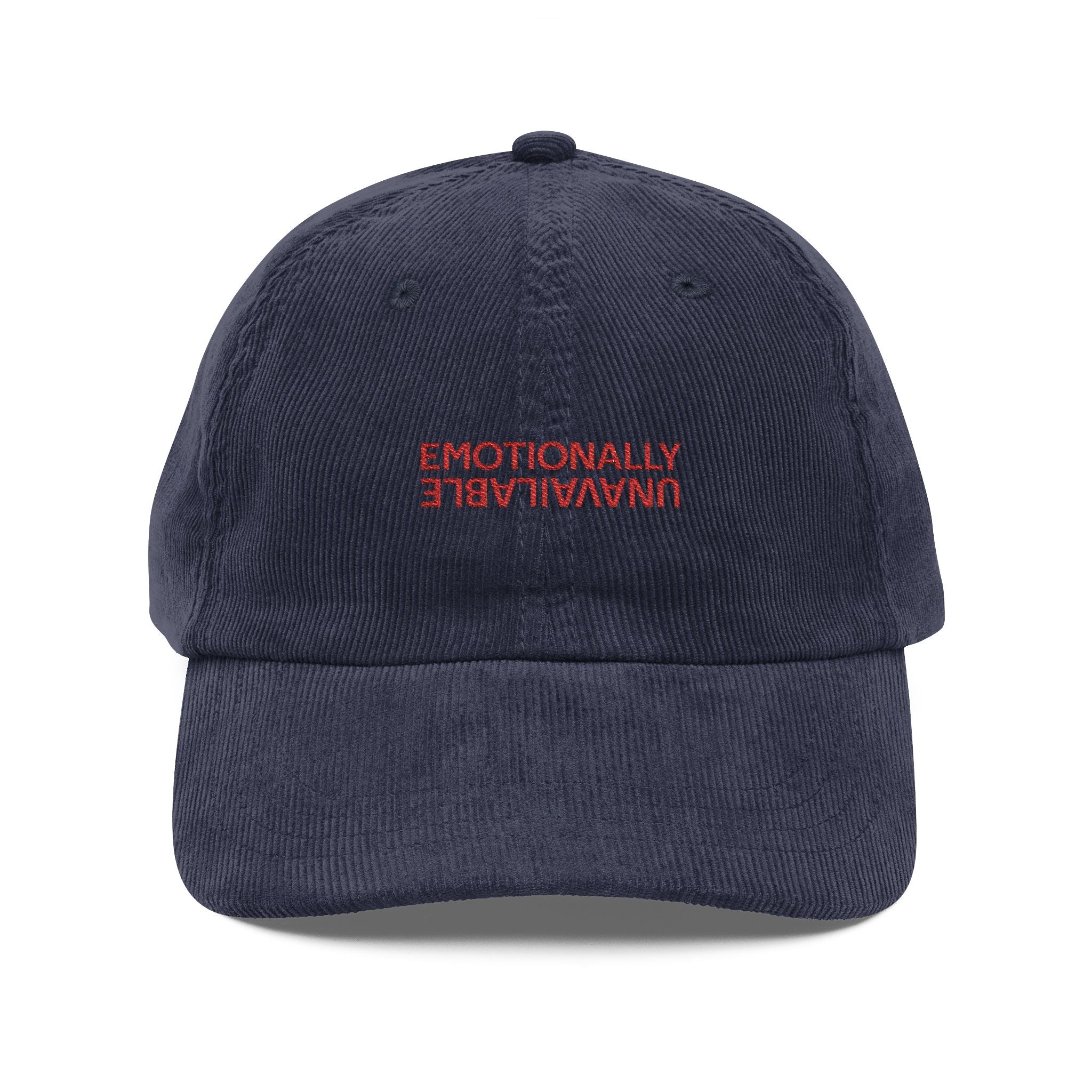 EmotionallyUnavailable Vintage Corduroy Cap Embroidered