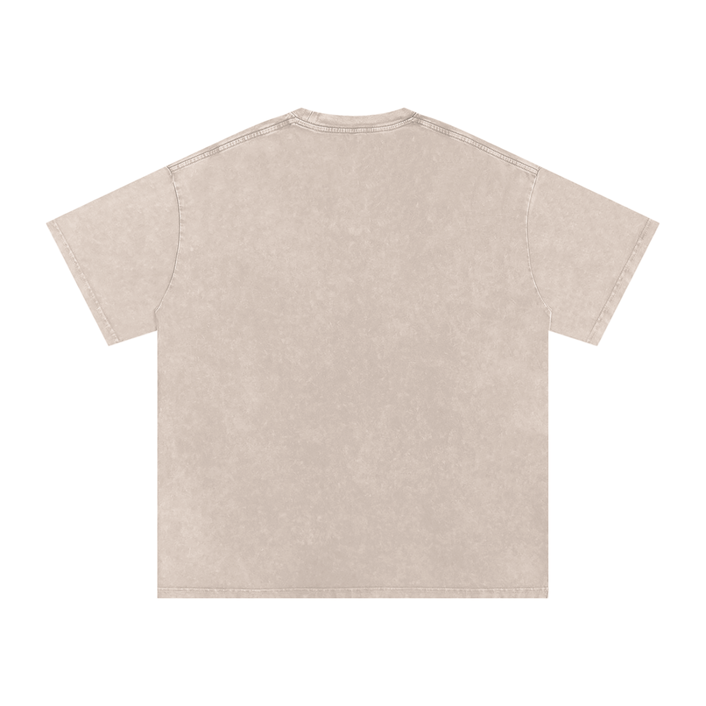 MARZ Meow Time Snow Washed Oversized Cotton T-Shirt