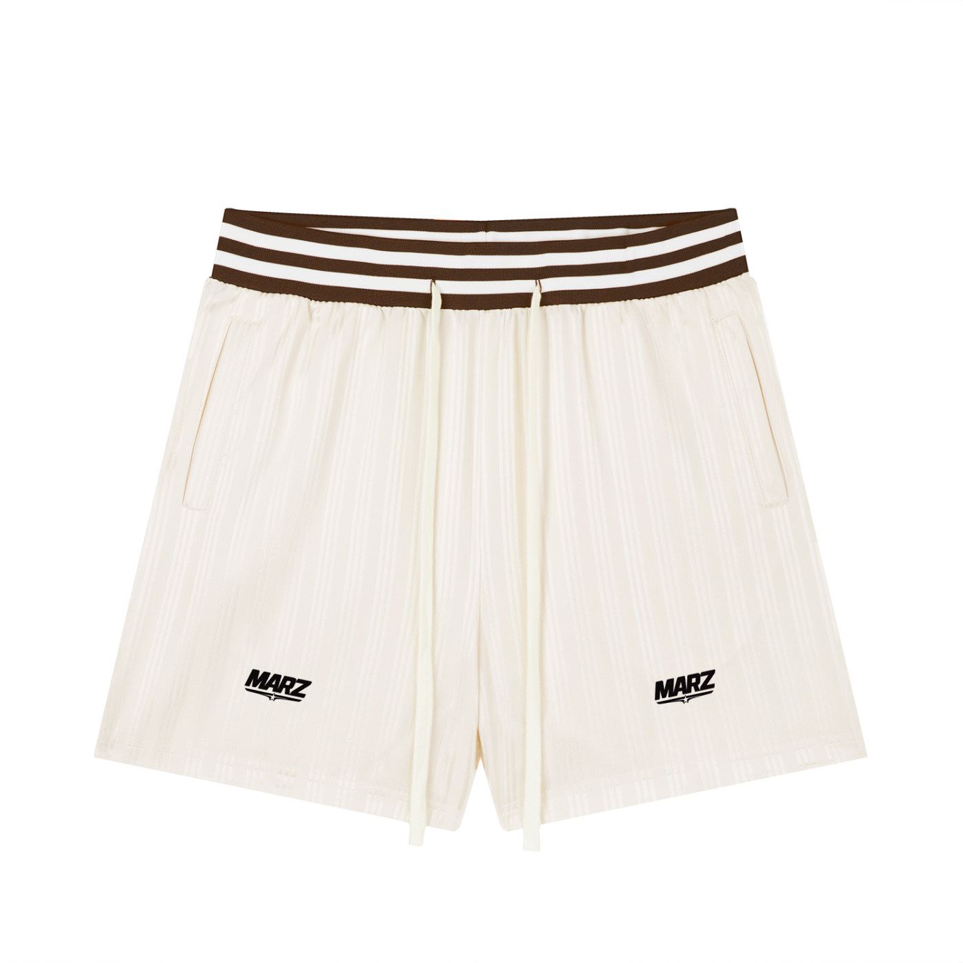 MARZ Star Bound Unisex Striped Drawstring Shorts