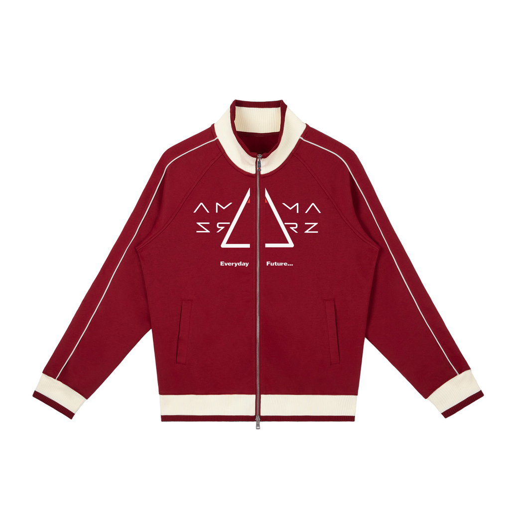 'Future Reflection' MARZ Color Block Raglan Sleeve Zip Track Jacket