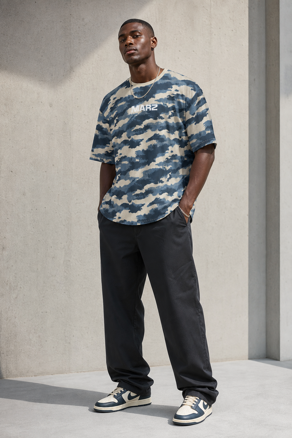 MARZ Urban Pixel Camo Oversized Crewneck
