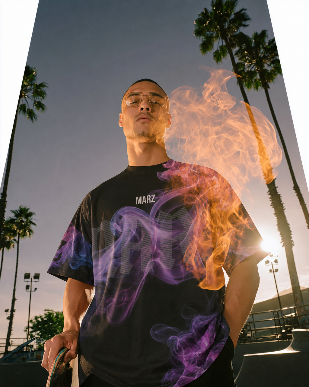 MARZ Midnight Smoke Raglan Tee