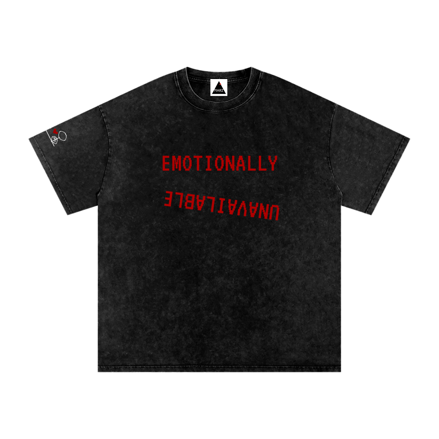 EmotionallyUnavailable Pixel Snow Washed Oversized Cotton T-Shirt