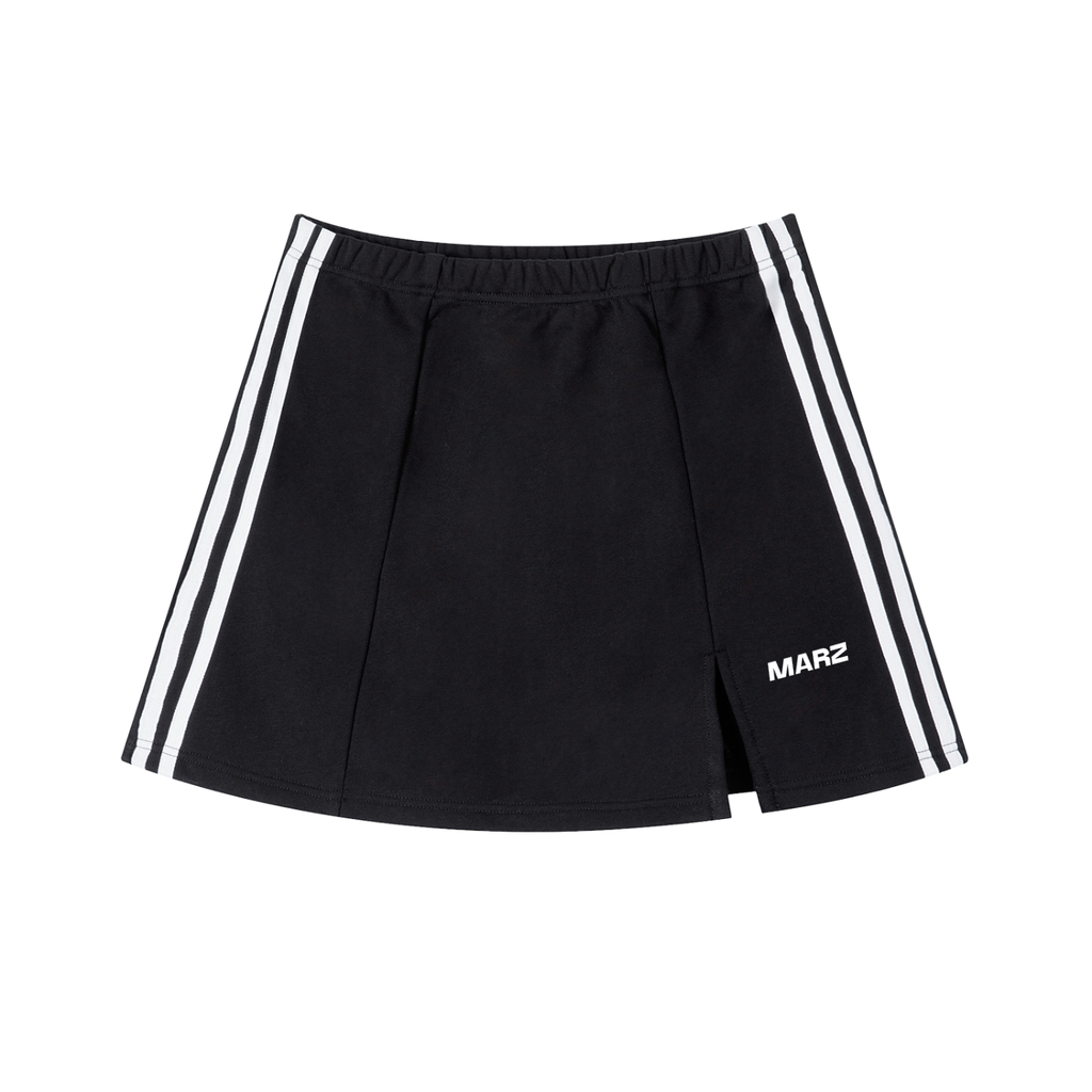 MARZ Contrast Side Stripe Slit Skirt