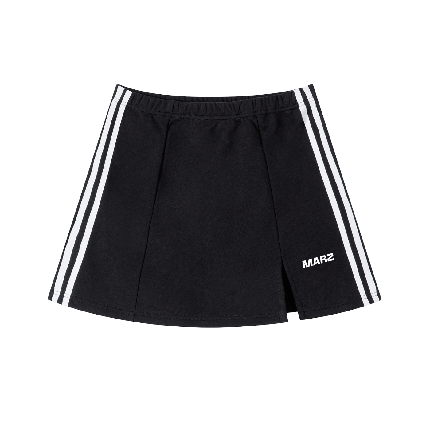 MARZ Contrast Side Stripe Slit Skirt