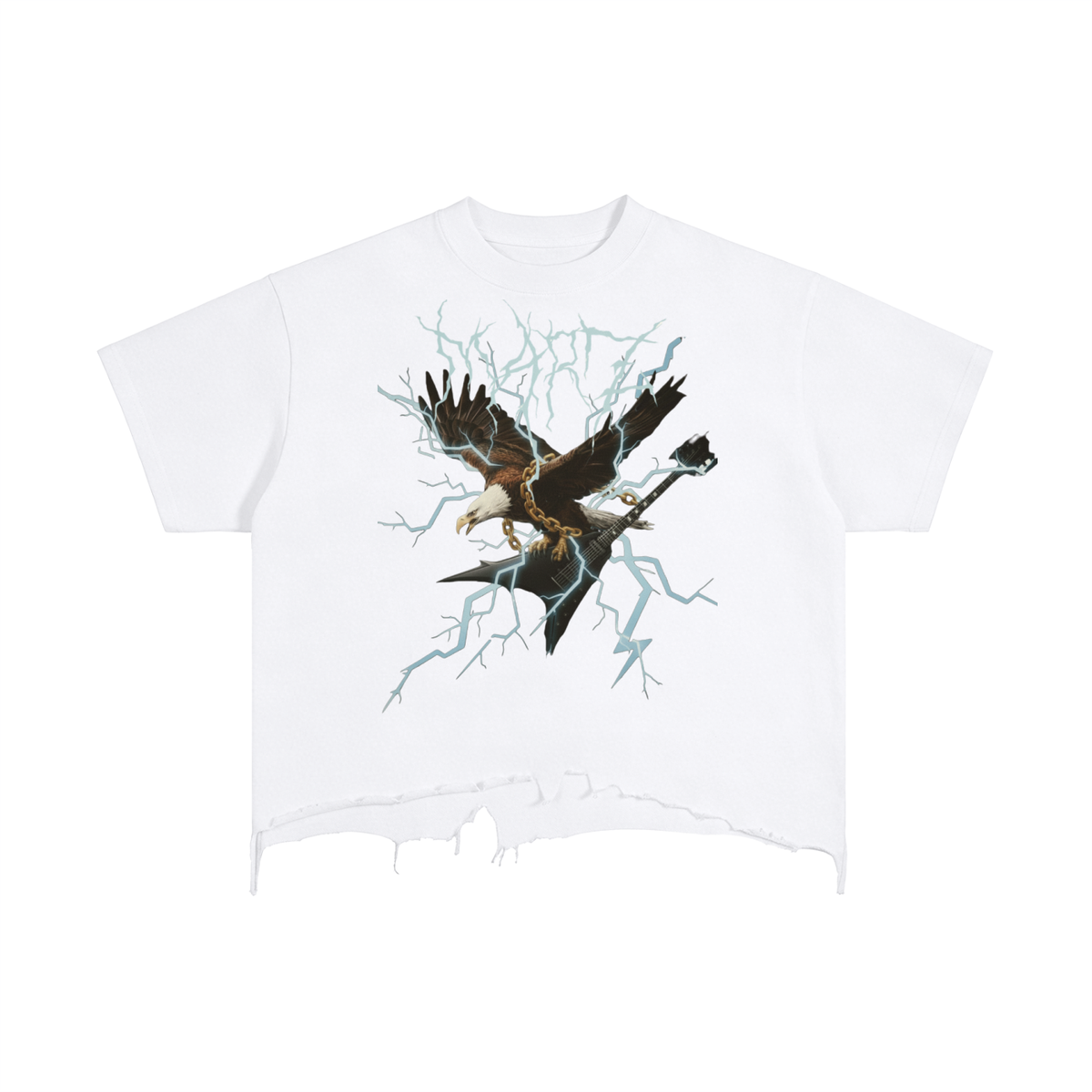 Vintage Wash Boxy Distressed Hem T-Shirt