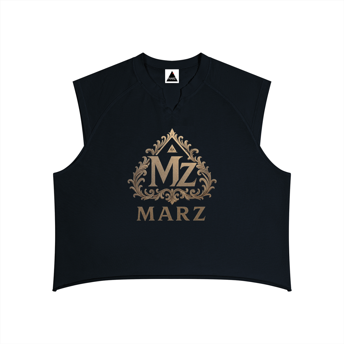 MARZ Classic Men’s Boxy Raw Hem Tank Top