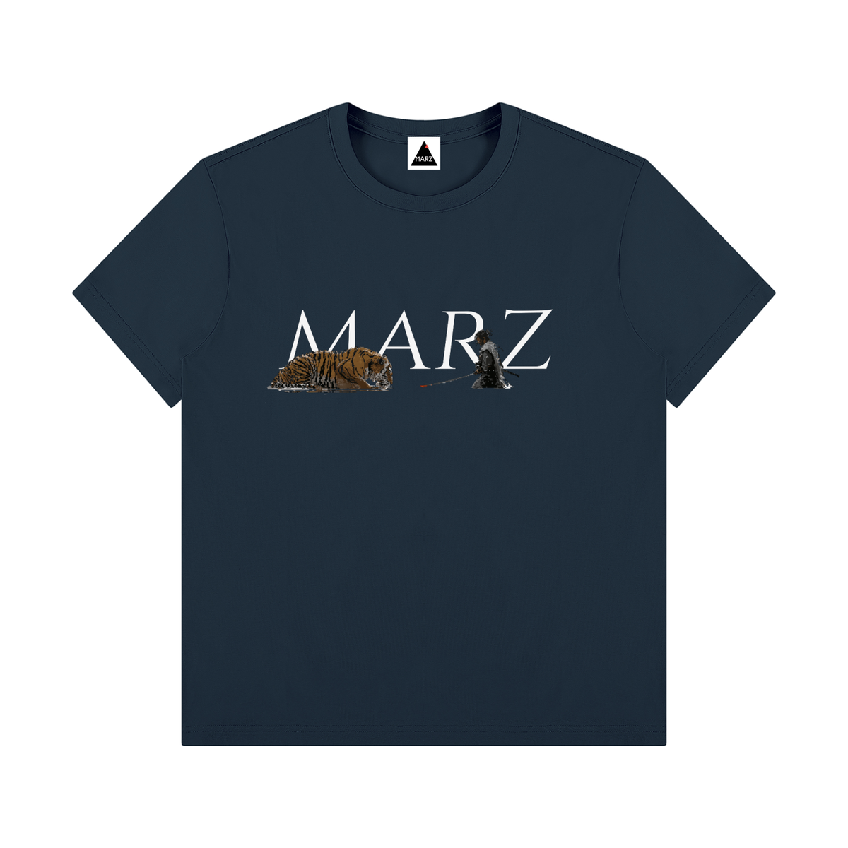 MARZ Musashi v Tora Pixel Unisex Regular Fit Crewneck T-Shirt