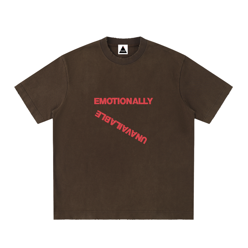 EmotionallyUnavailable Heavyweight Vintage Washed Frayed T-Shirt
