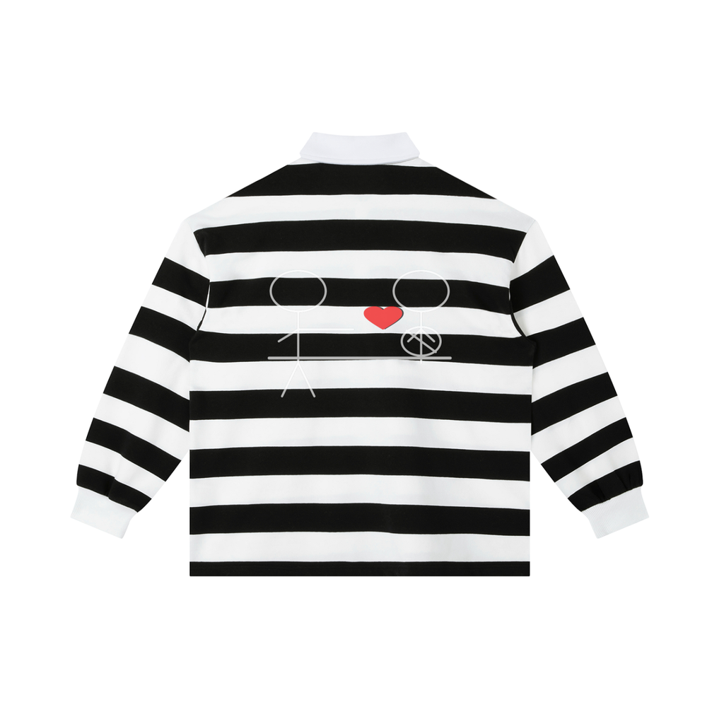 EmotionallyUnavailble Color Block Stripe Polo Shirt