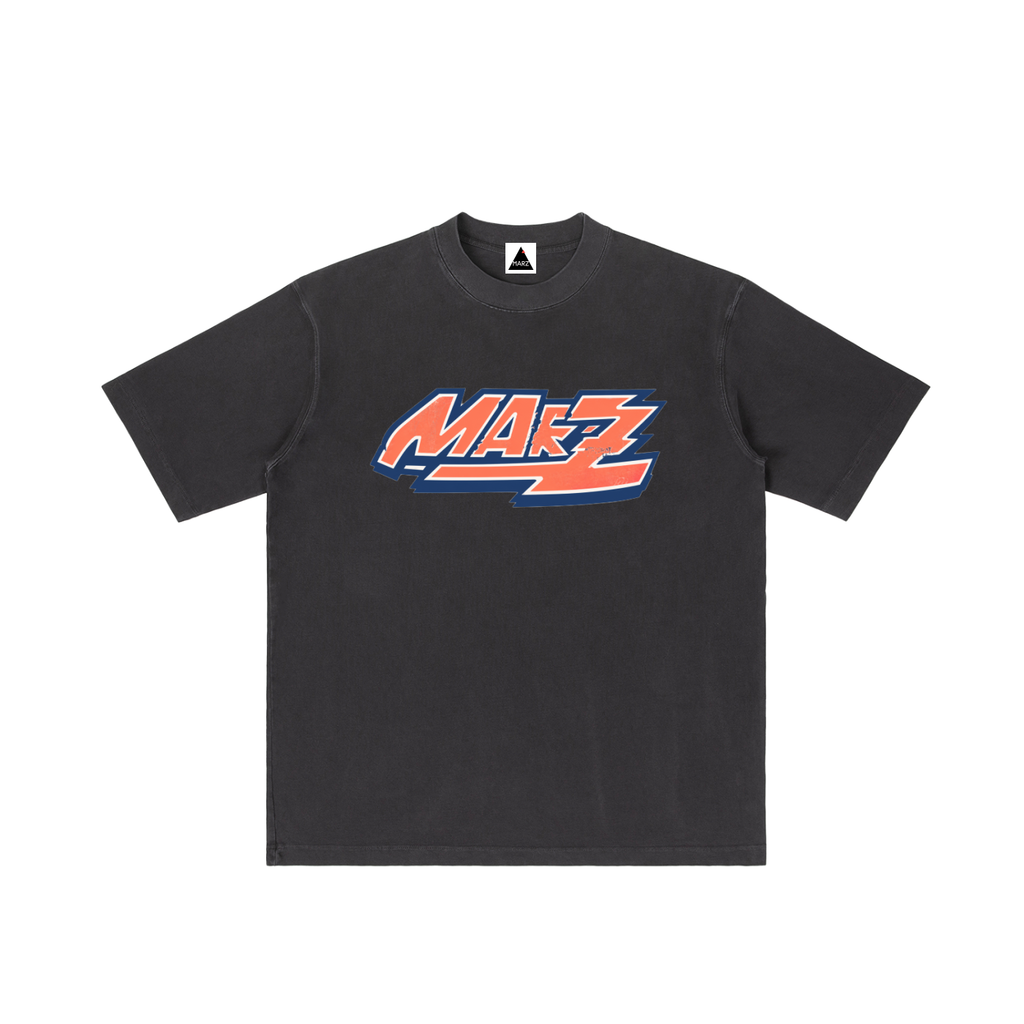 MARZ Retro Vintage Wash Drop Shoulder T-shirt