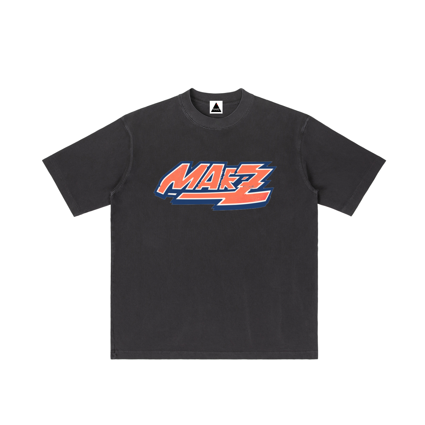 MARZ Retro Vintage Wash Drop Shoulder T-shirt