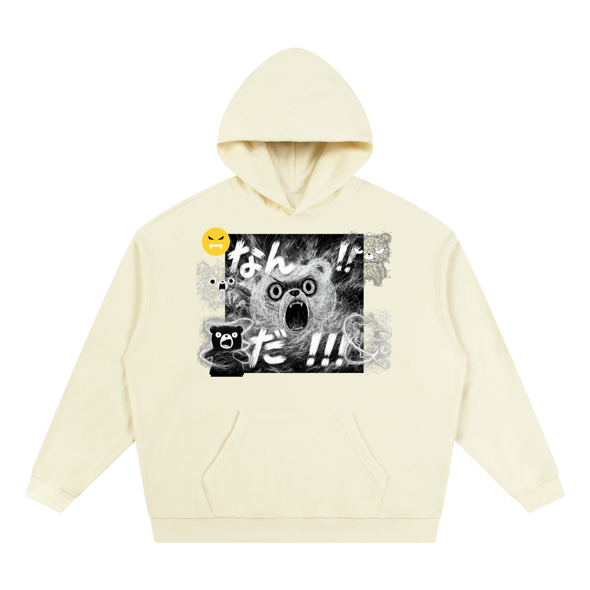 EMOUNA Kuma-chi Darake Unisex Waffle Hoodie