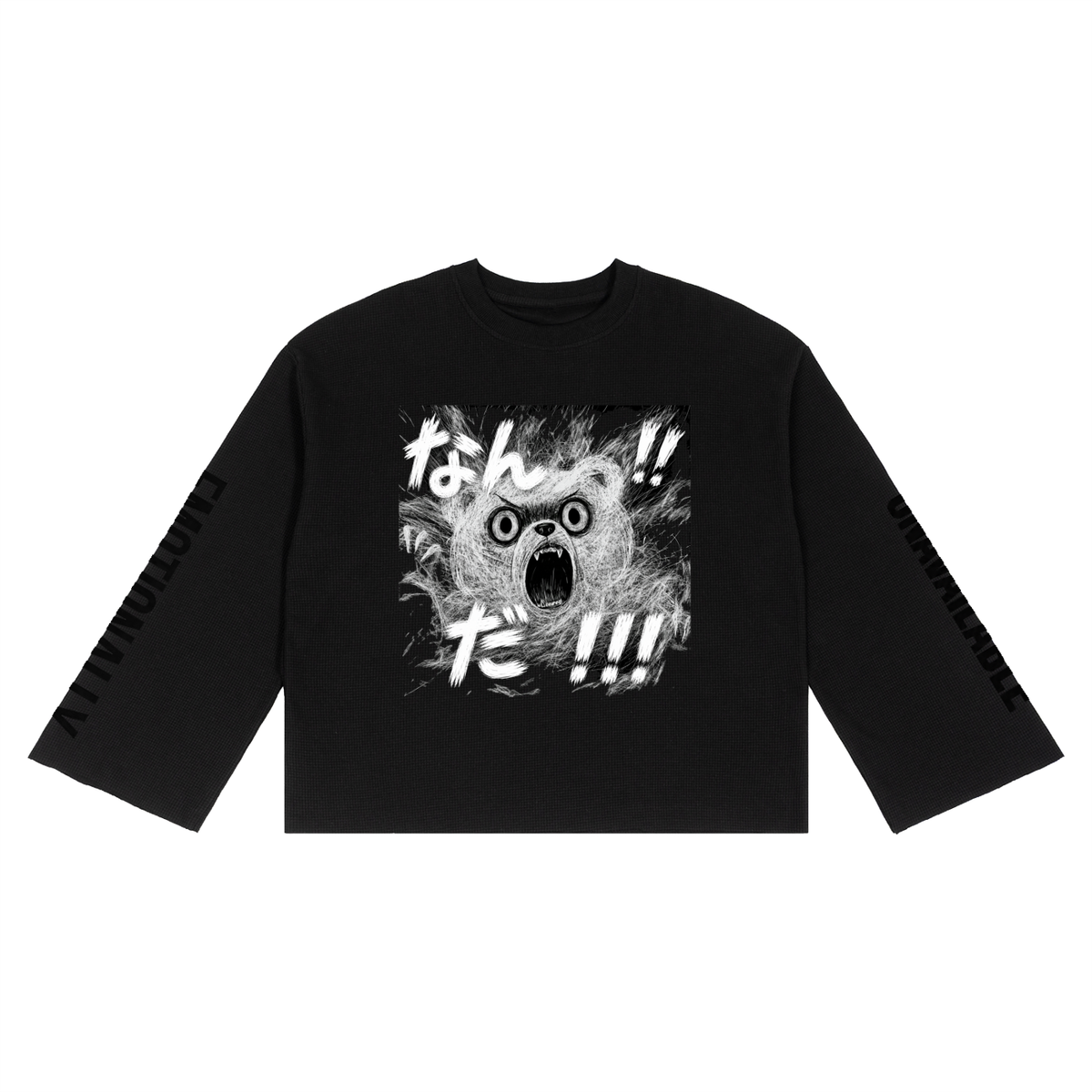 MARZ Kuma-chi Unisex Waffle Raw Edge T-Shirt
