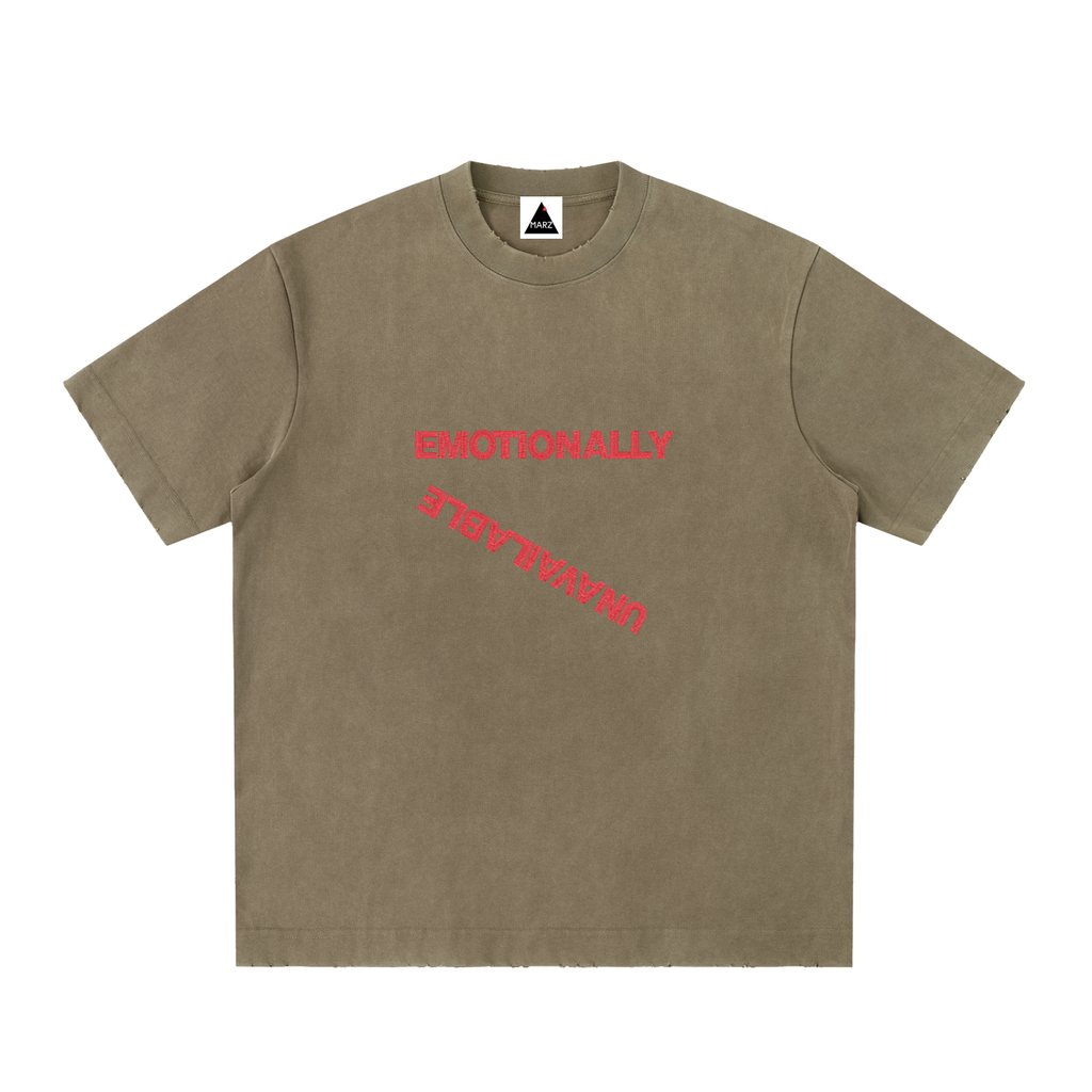 EmotionallyUnavailable Heavyweight Vintage Washed Frayed T-Shirt