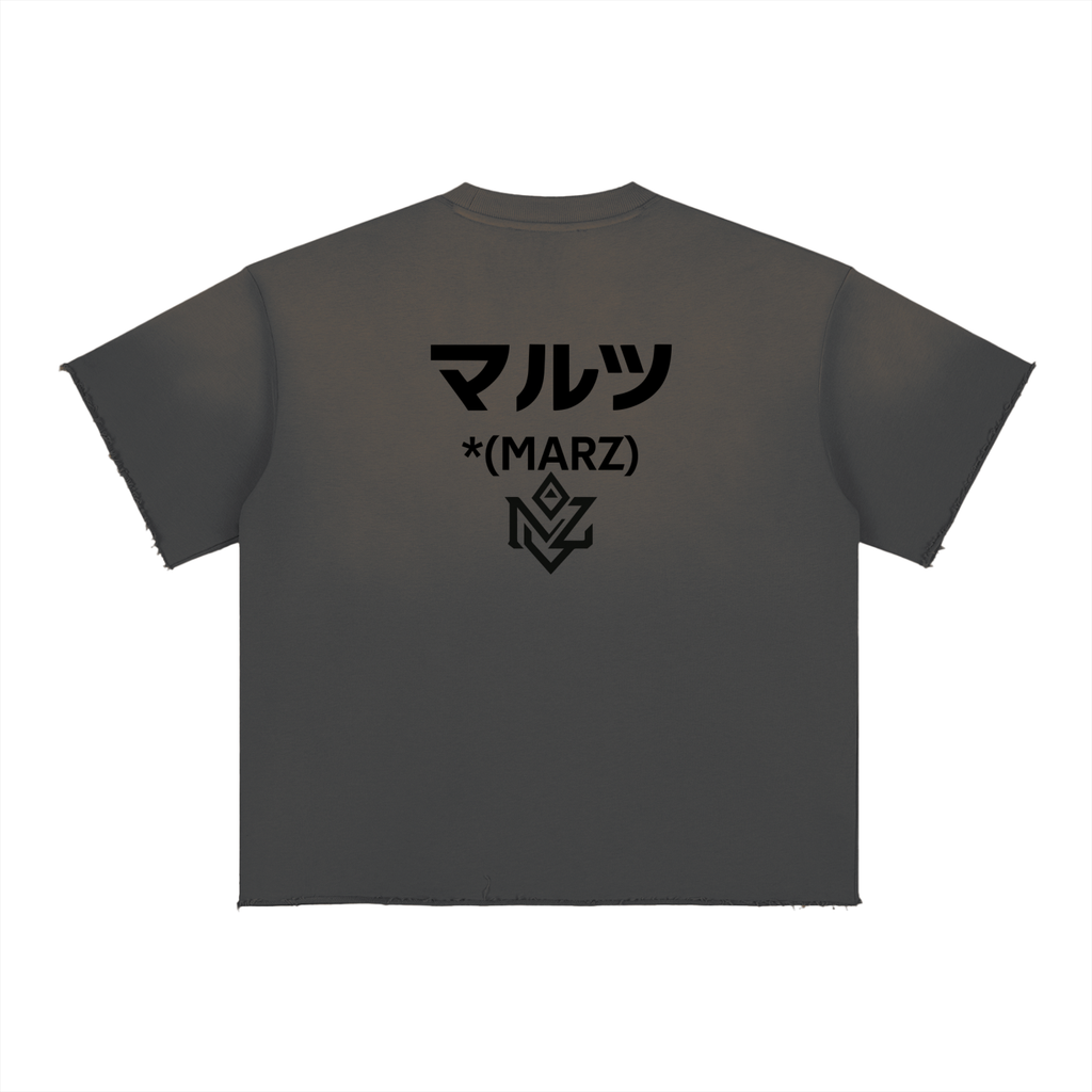 Neon Smoke Sun Fade Raw Edge T-Shirt