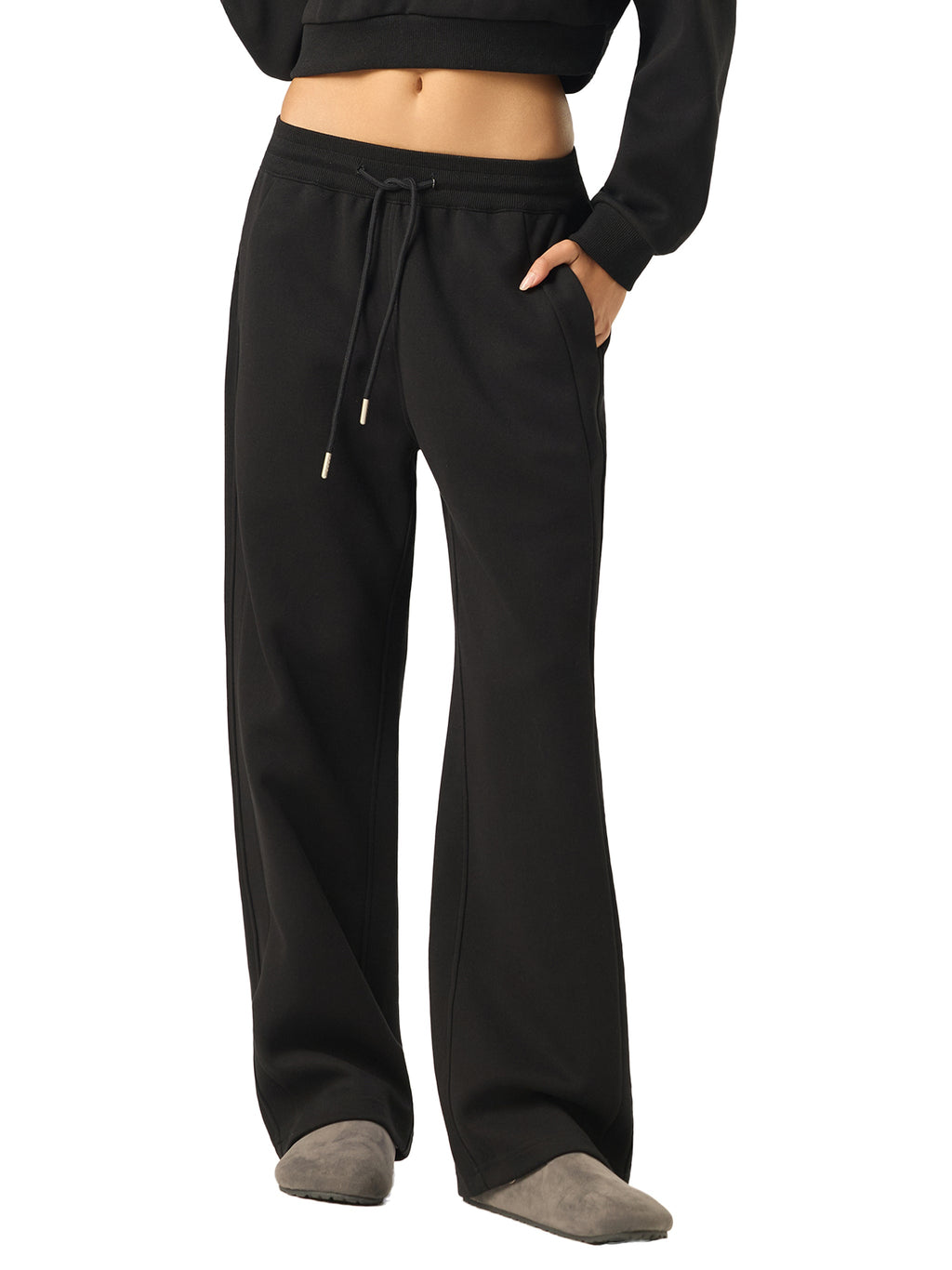 Essential Drawstring Straight-Leg Sweatpants