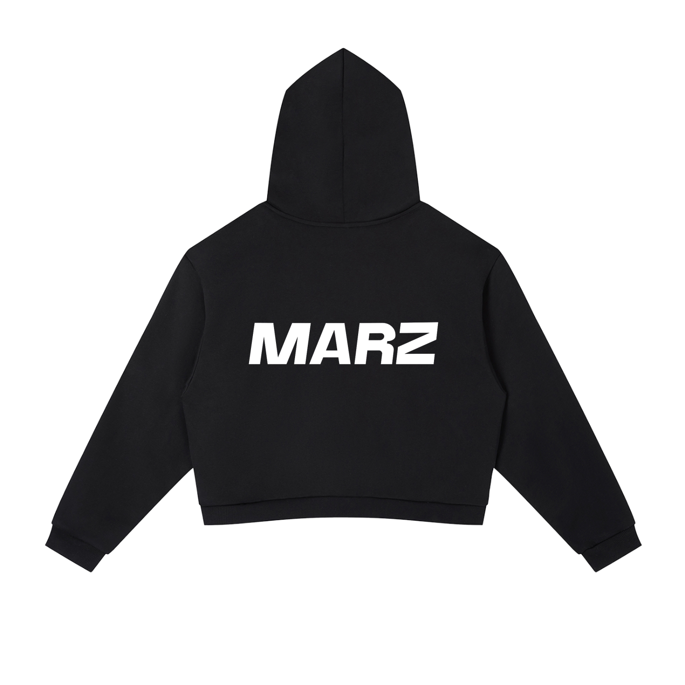 Marz Contrast Side Striped Cropped Hoodie (W)
