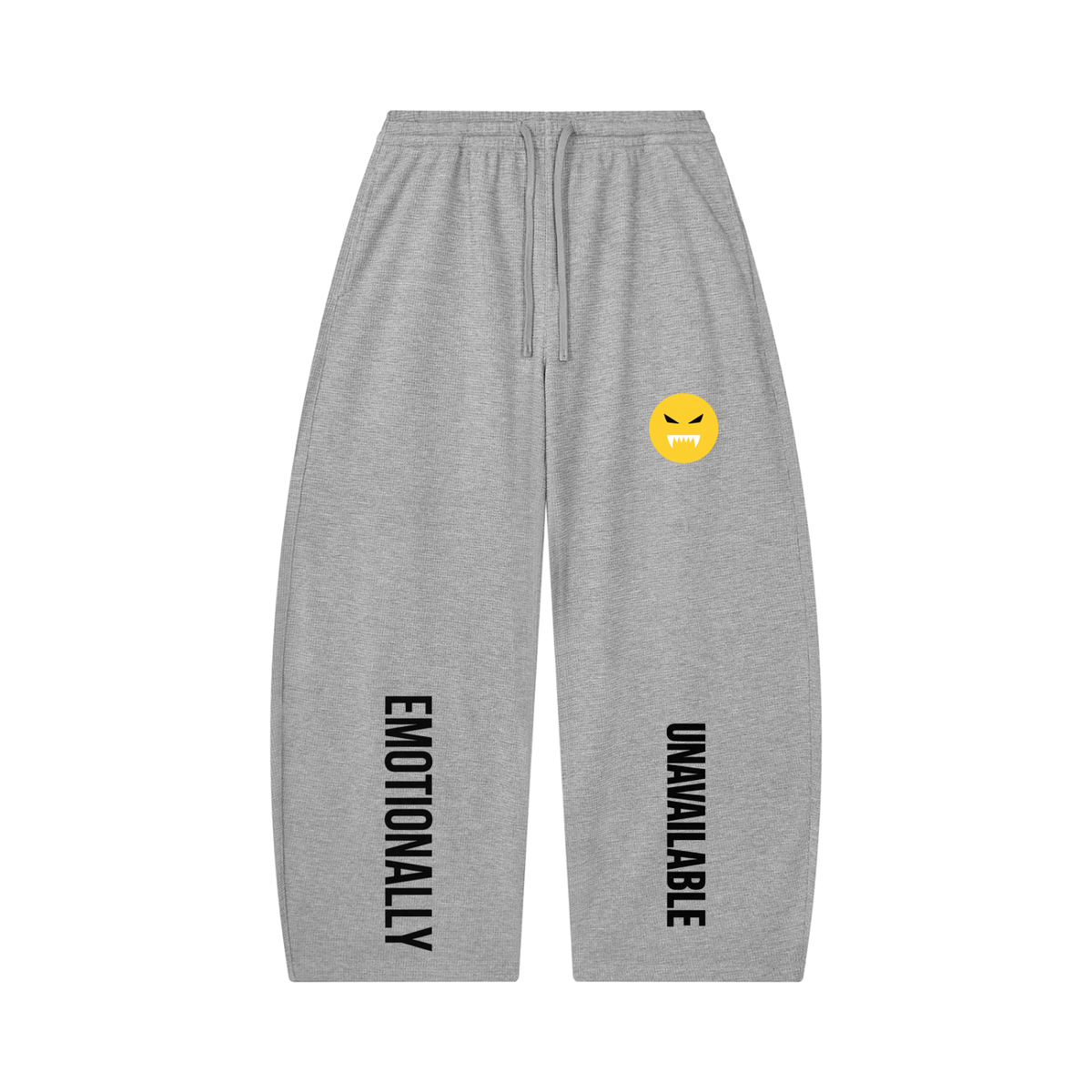 EMOUNA Unisex Waffle Barrel Leg Pants