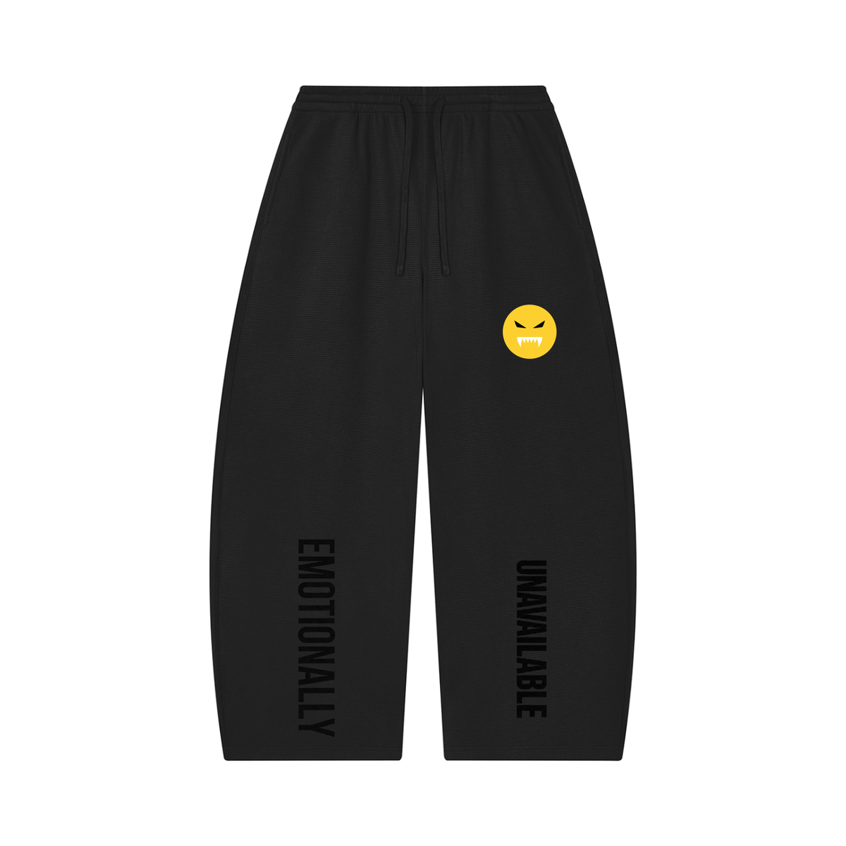 EMOUNA Unisex Waffle Barrel Leg Pants
